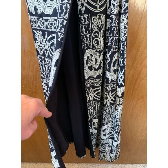 Cosabella Printed Surplice Wrap Maxi Dress Black Size M - Picture 7 of 12